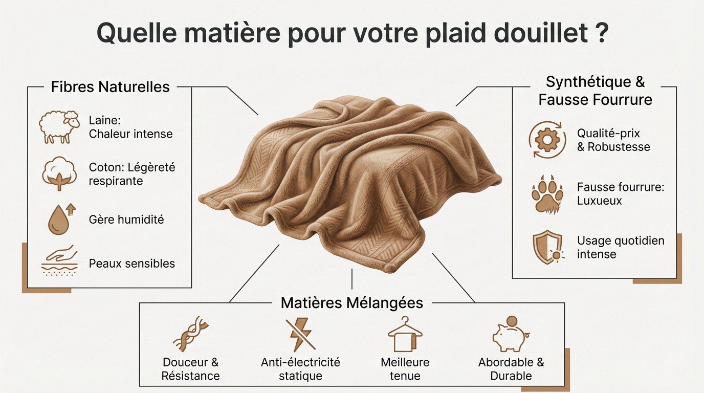 Sélection de plaids aux matières douillettes pour un intérieur cocooning
