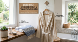 fouta et peignoir en gaze