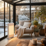 Véranda confortable chauffée en hiver