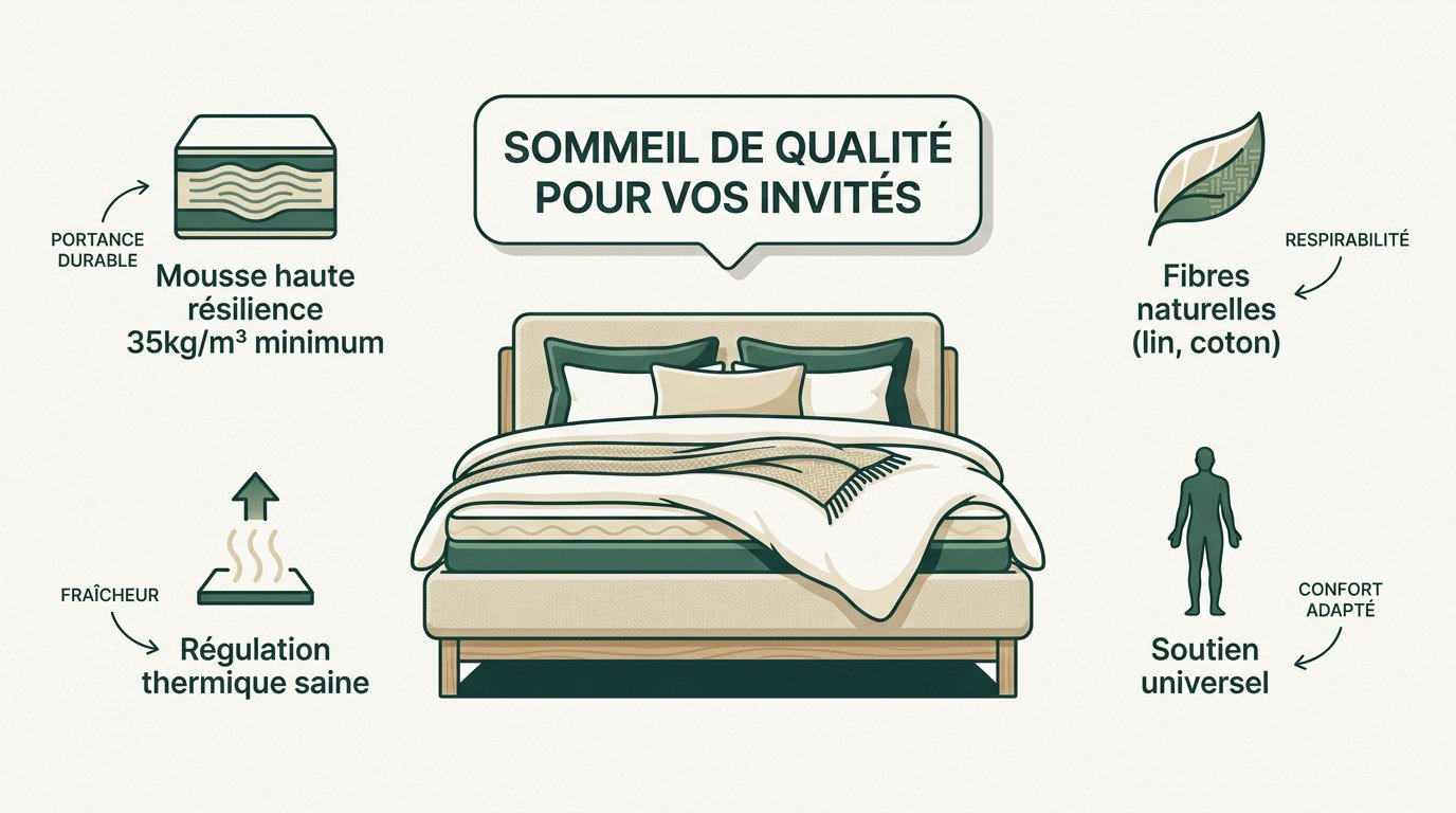 Literie performante pour chambre d'amis